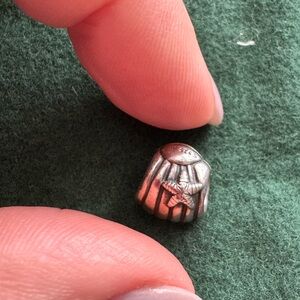 RETIRED Pandora Authentic Seashell Charm Two Tone Silver & 14K Starfish Retired